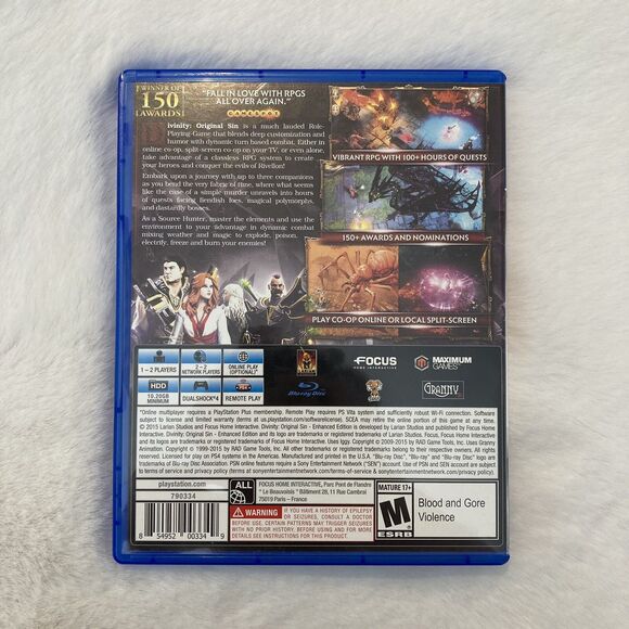 Divinity: Original Sin Enhanced Edition (Sony PS4, 2015) CIB - Picture 2 of 4